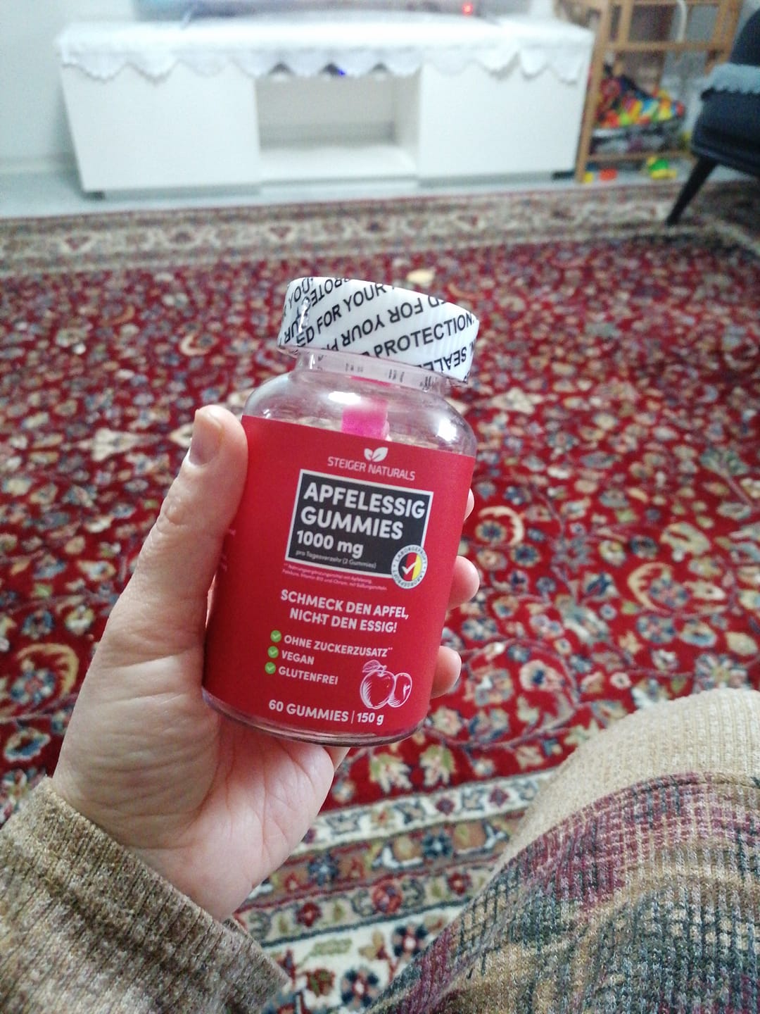 Customer photo review of Apfelessig Gummies