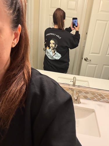 Customer photo review of Conspiracy Girlie Crewneck