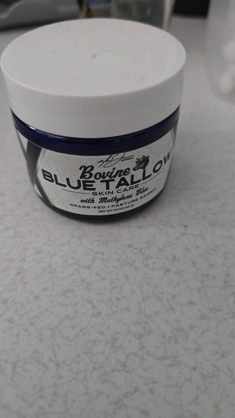 Customer photo review of Bovine Methylene Blue Tallow Balm (2 oz)
