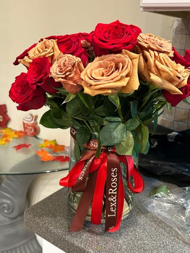 Customer photo review of Lexi Box - Cappuccino & Red