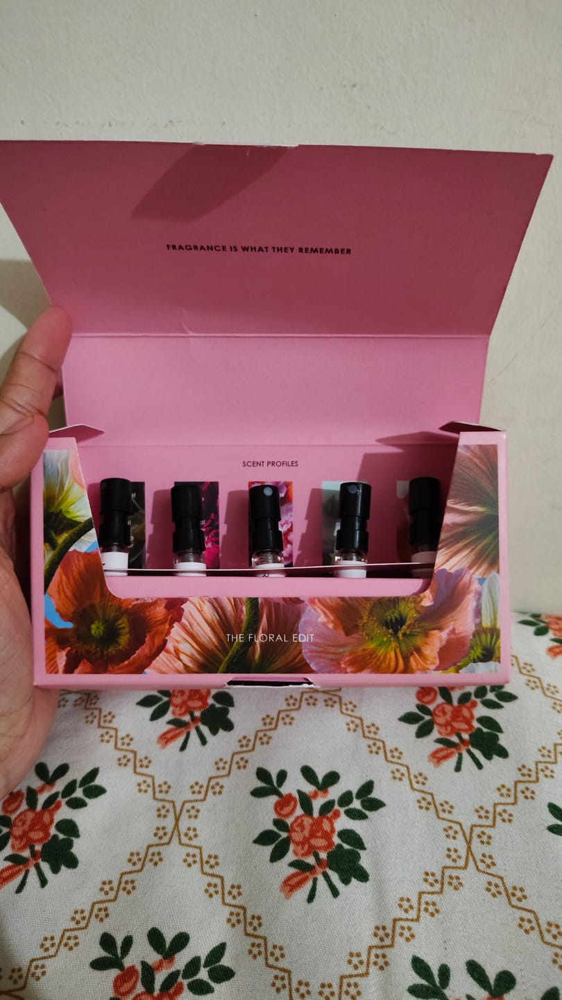 Customer photo review of The Floral Edit Pack of 5 Perfumes