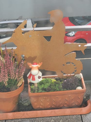 Customer photo review of Gartenstecker Motorradfahrer Version 2