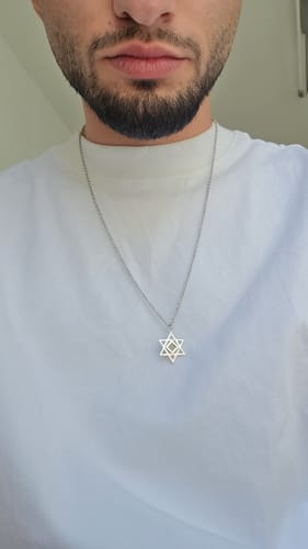 Customer photo review of Star of David Necklace for Men