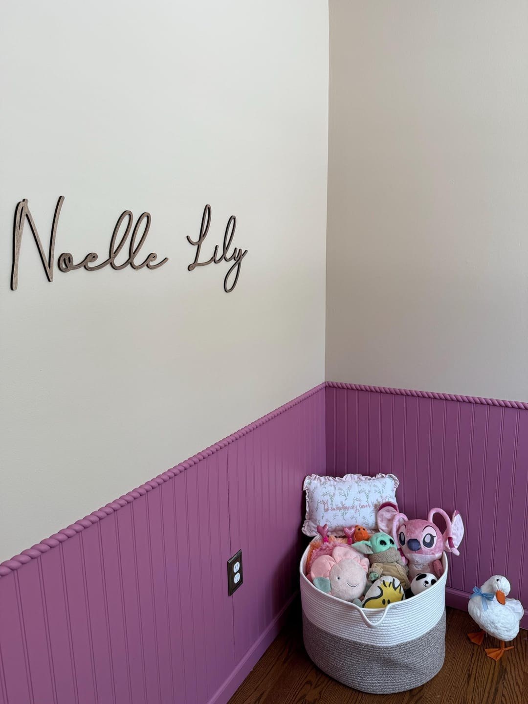 Customer photo review of Wood Name Sign