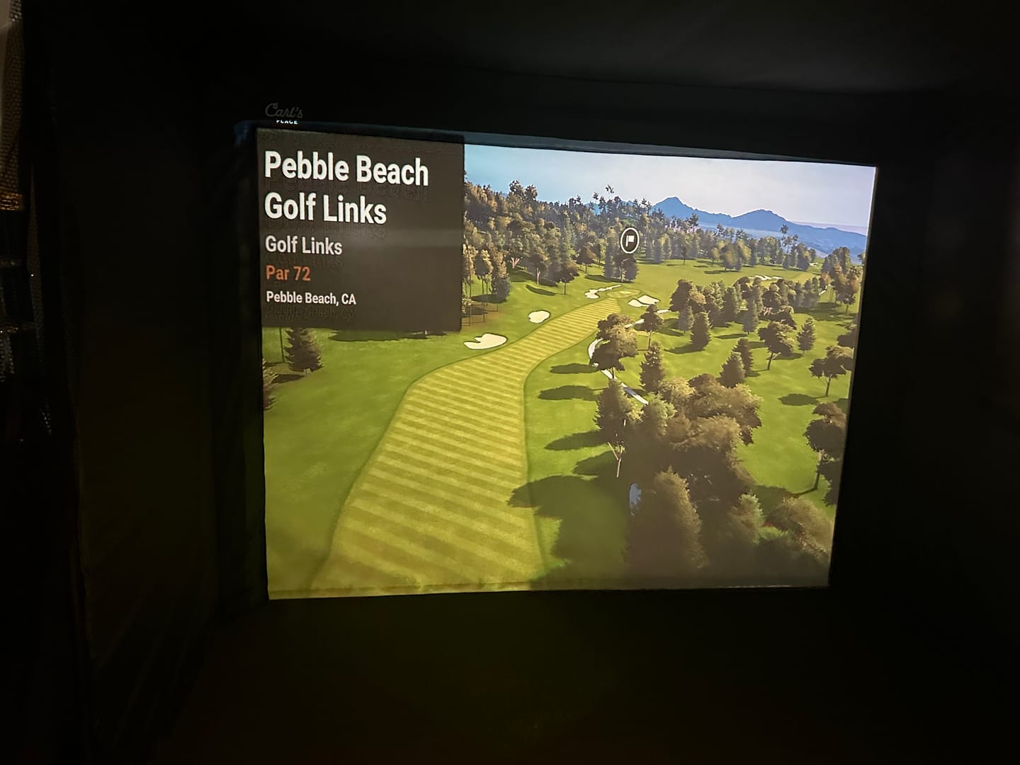 Customer photo review of Optoma 4K400STx Short Throw Golf Simulator Projector