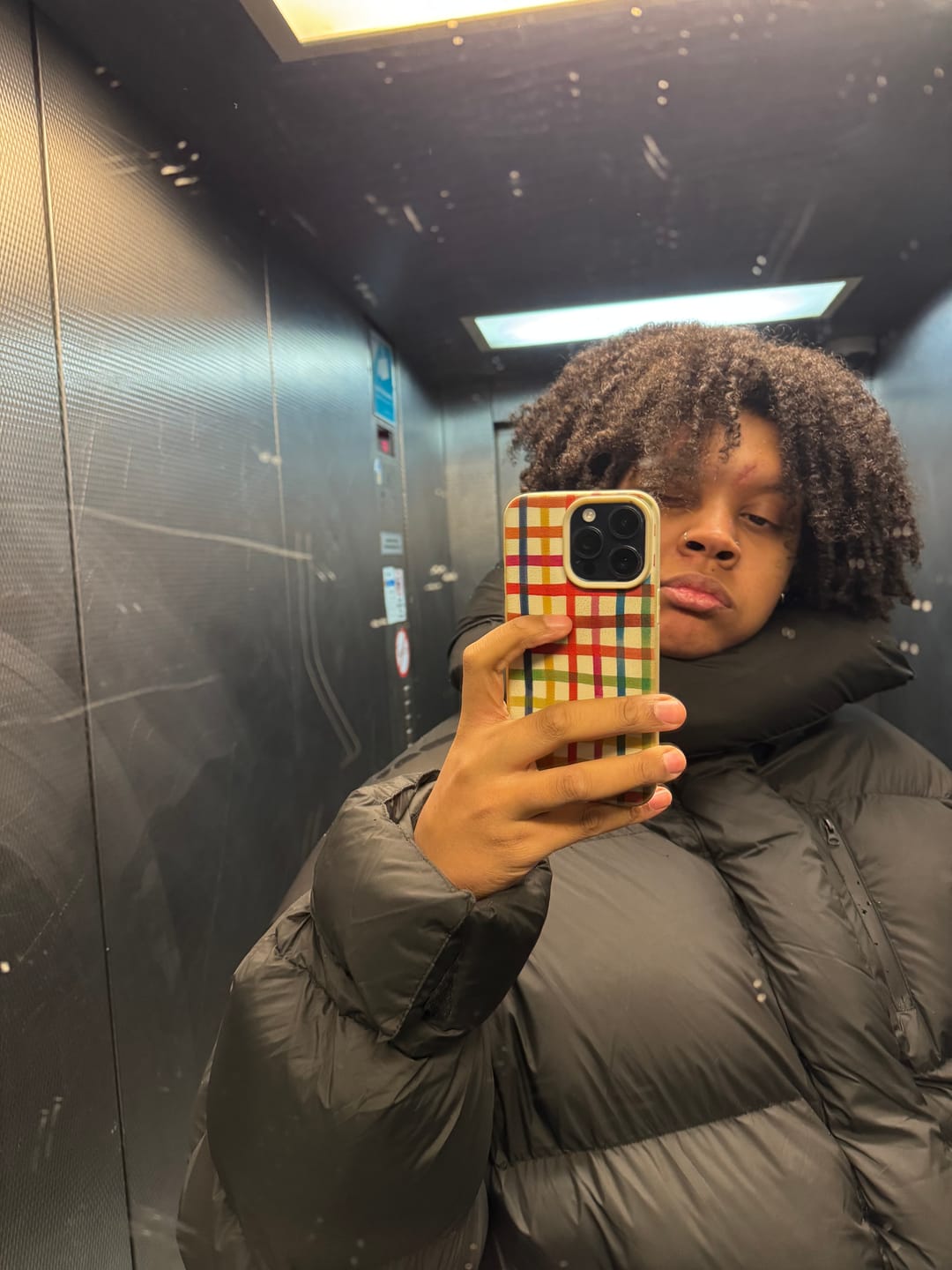 Customer photo review of Black Puffer Jacket