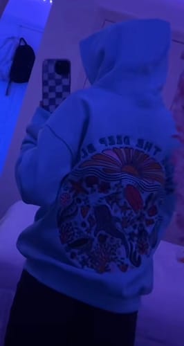 Customer photo review of Blue Whale Shark Tropics Hoodie