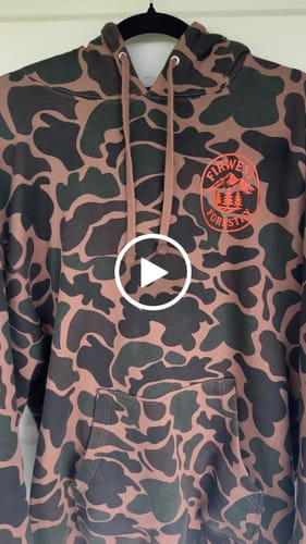 Customer video review of Custom Heavyweight Camo-Styled Hoodie - IND4000