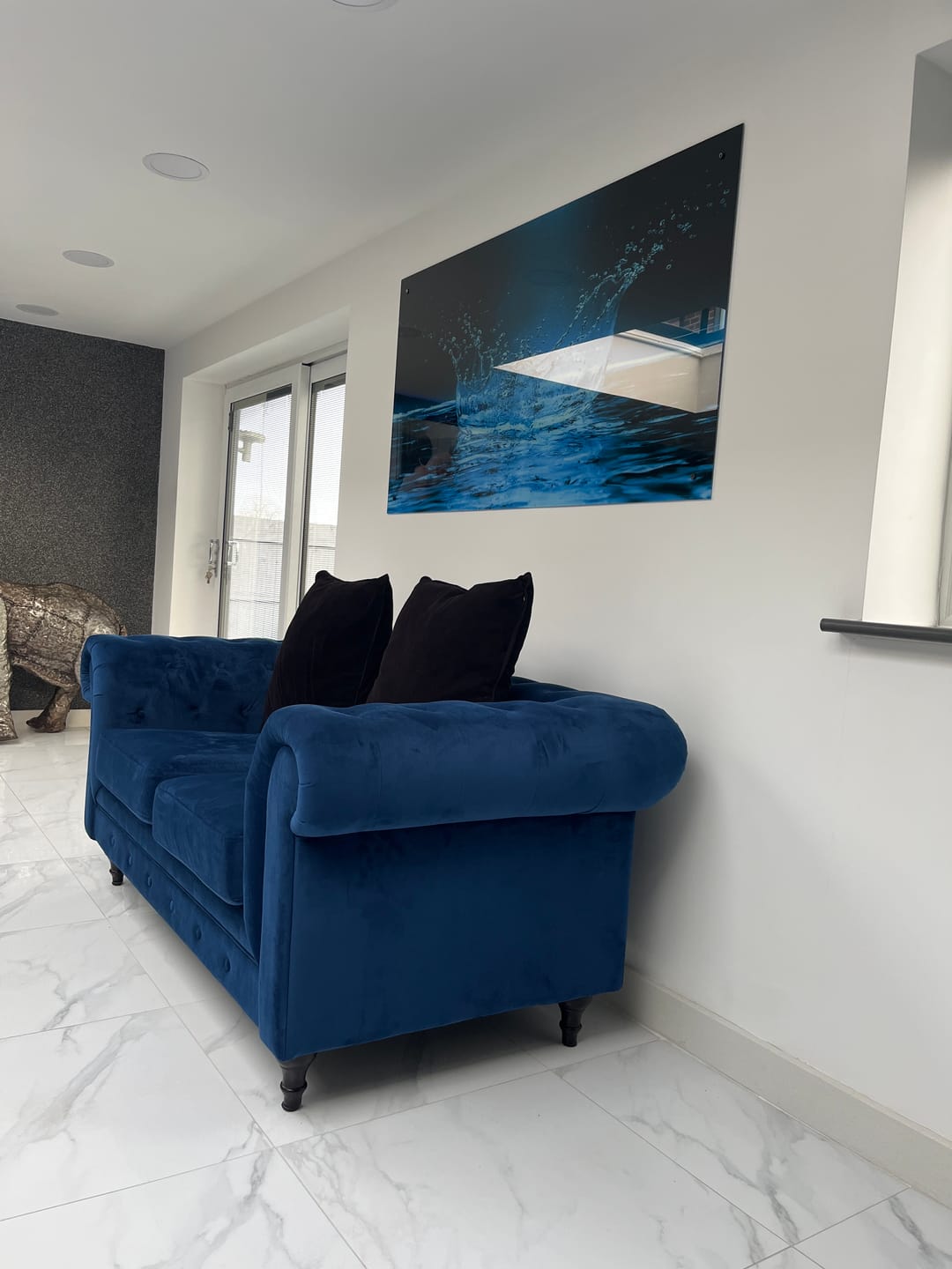 Customer photo review of Chesterfield 2 Seater - Plush Blue
