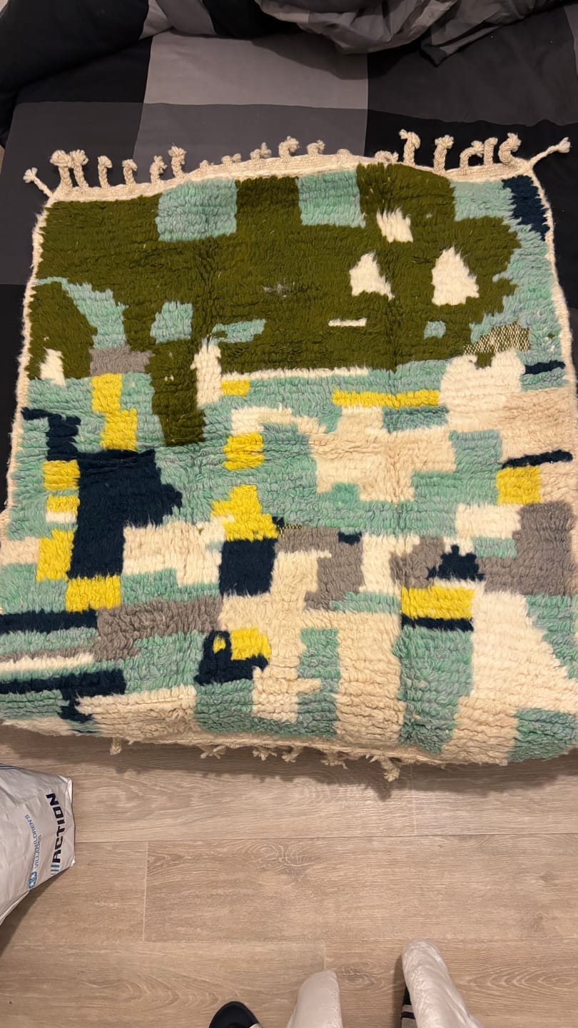 Customer photo review of Tapis marocain coloré 117×94 cm