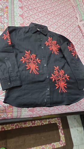 Customer photo review of Vaani Women's Lucknowi Handcrafted Slub Cotton Chikankari Top - HONC0299204