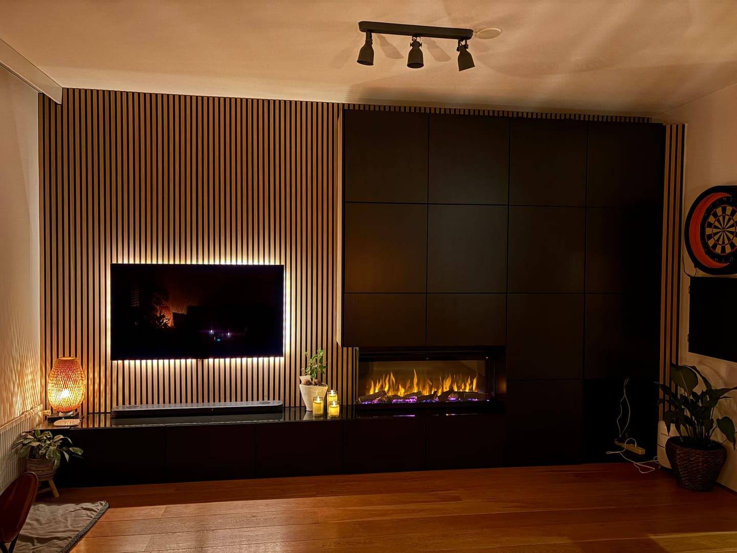 Customer photo review of EVIQ Elektrische sfeerhaard 3D Platina 42″ inch – 107 cm
