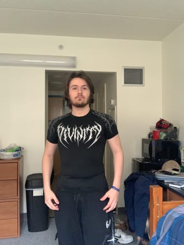Customer photo review of Void Tech™ Infernal Short sleeve Compression [VOID BLACK]