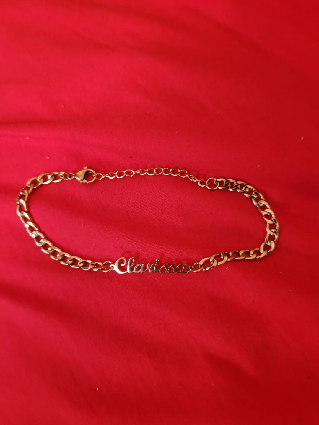 Customer photo review of Name Bracelet w/ Cuban Chain