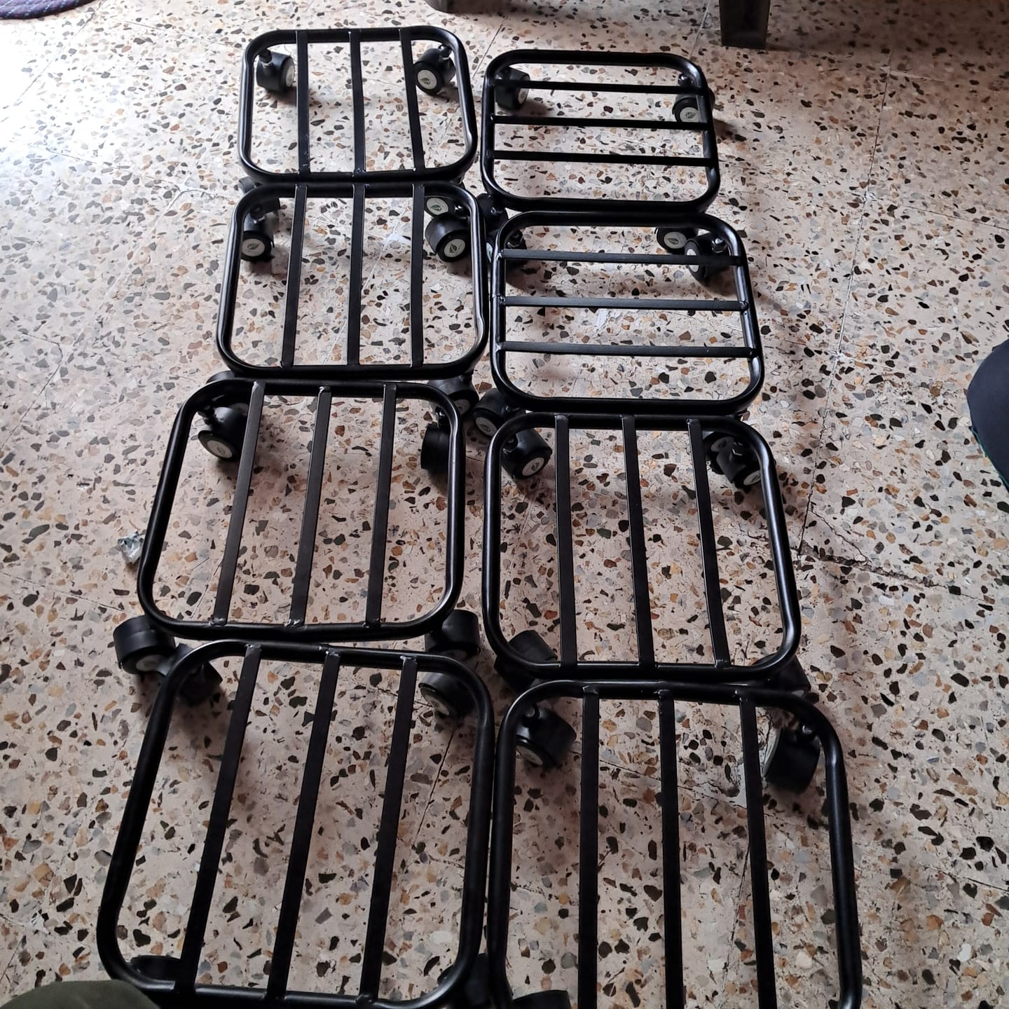 Customer photo review of TryGreen Daze Wheel Rolling Plant Stand for Planters