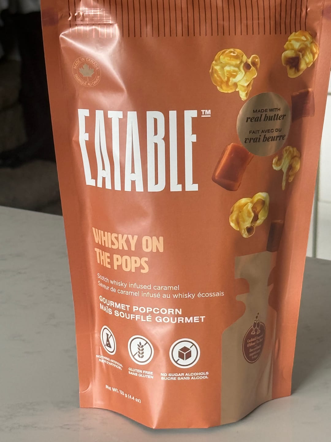 Customer photo review of Whisky on the Pops (125g) - Scotch Infused Caramel Popcorn