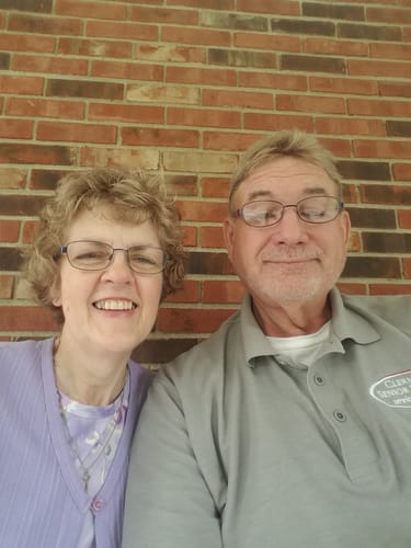 Customer who wrote the review, pictured smiling with a companion.