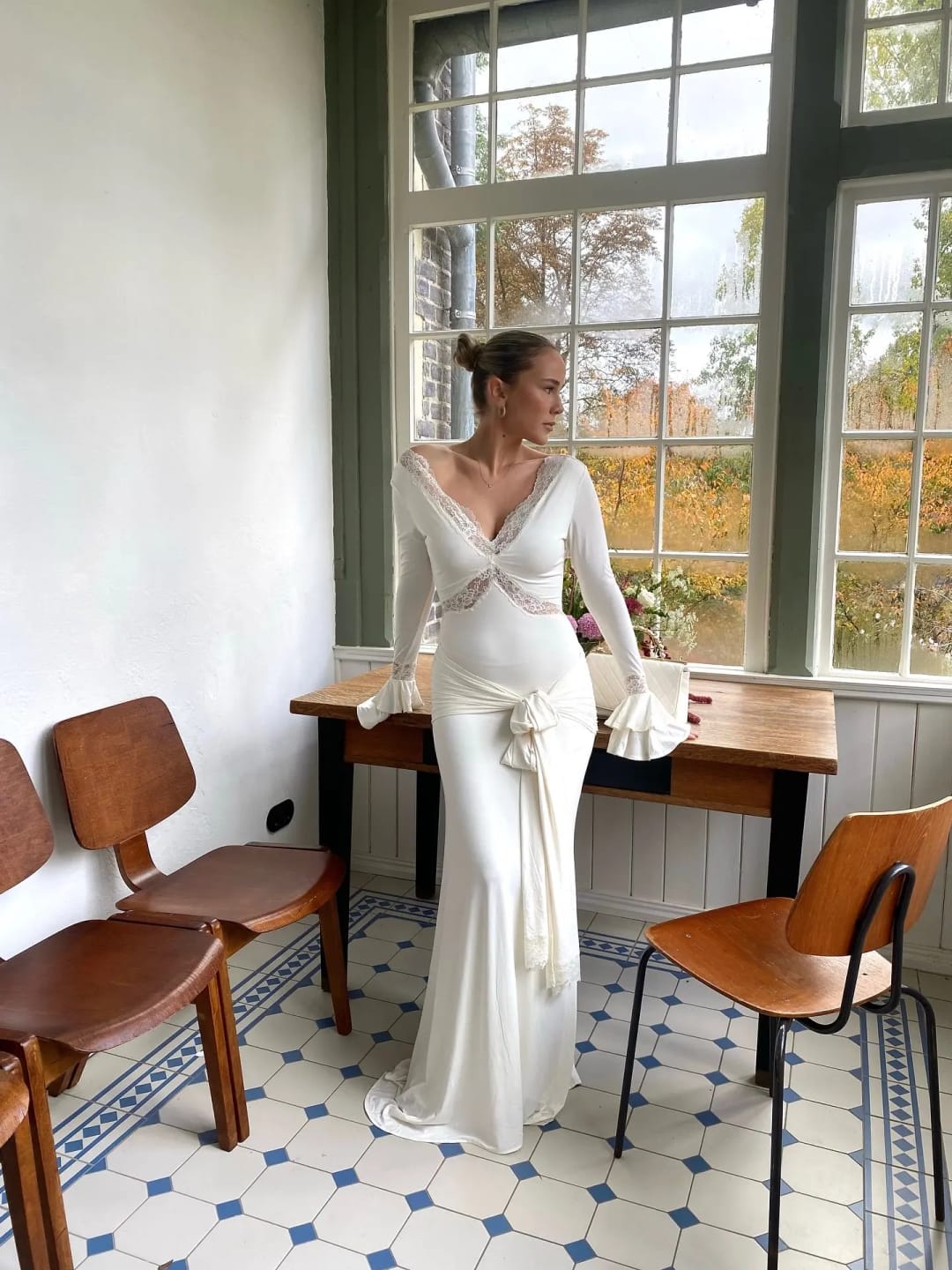 Customer photo review of Bella Bell Sleeve Maxi  Dress