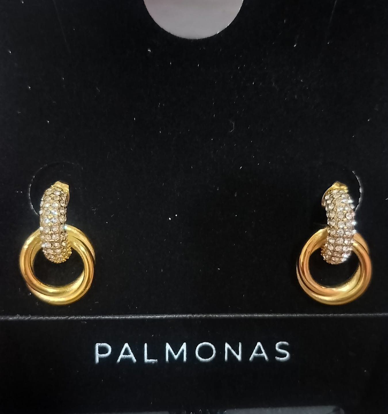 Customer photo review of Urban Edge Gold Drop Earrings