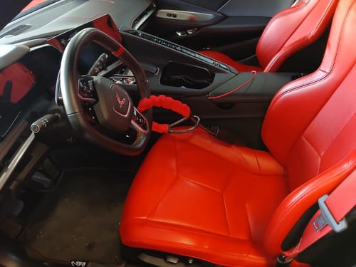 Customer photo review of STEERGUARD™ Steel Cable Steering Wheel Lock