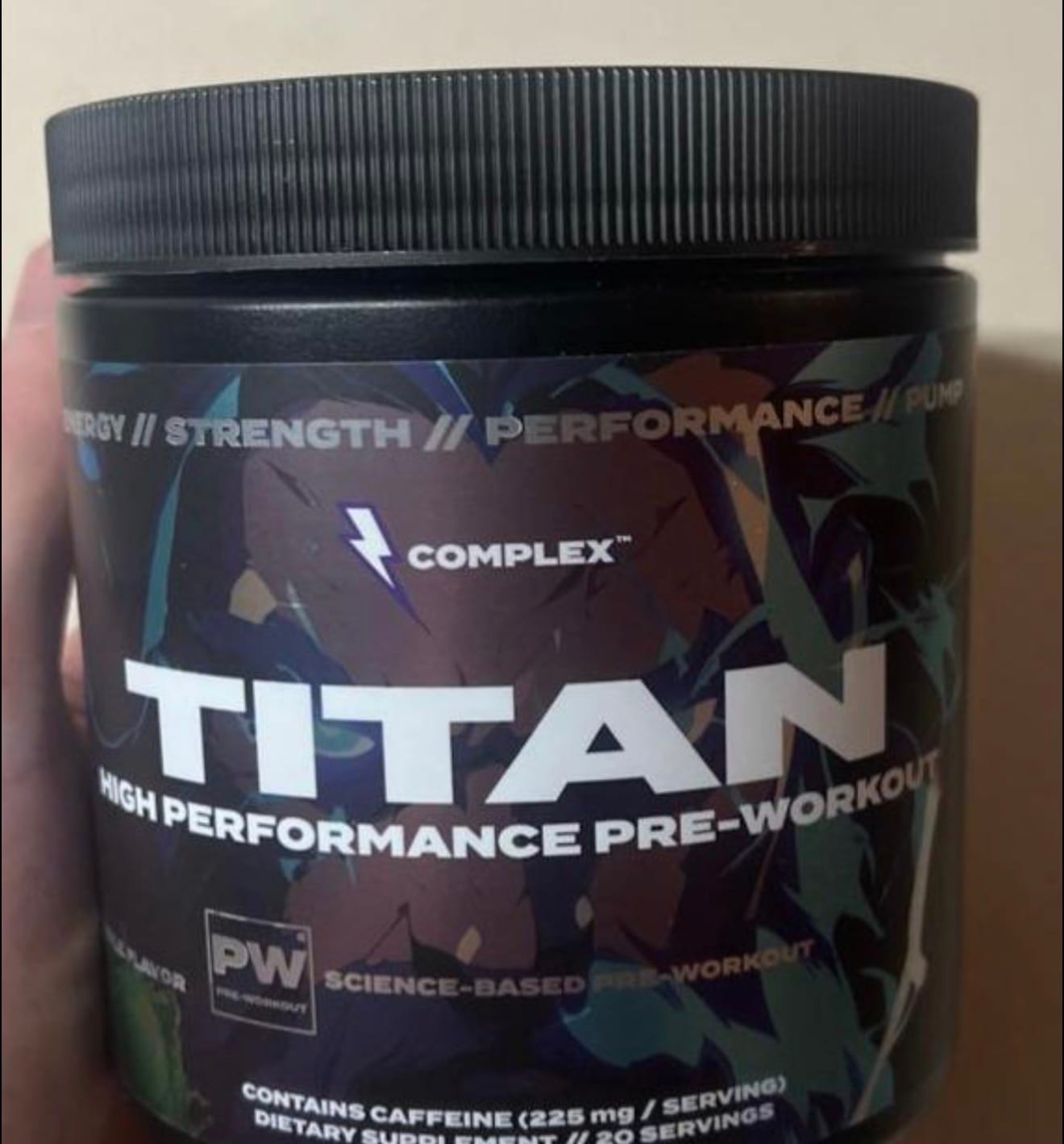 Customer photo review of Titan Pre-workout