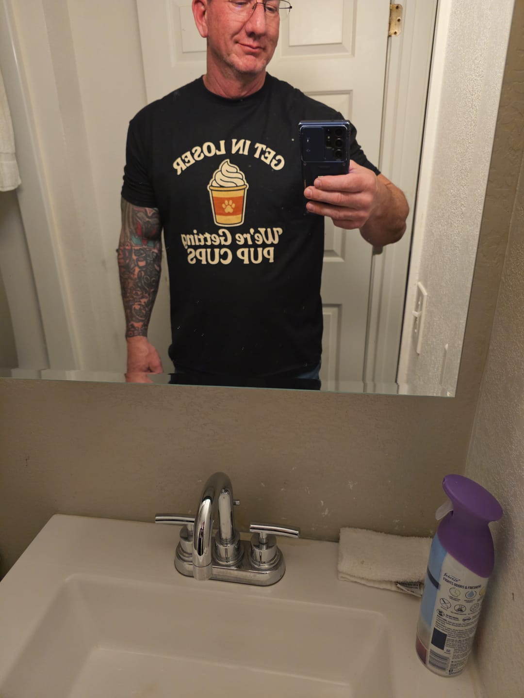 Customer photo review of Getting Pup Cups Shirt