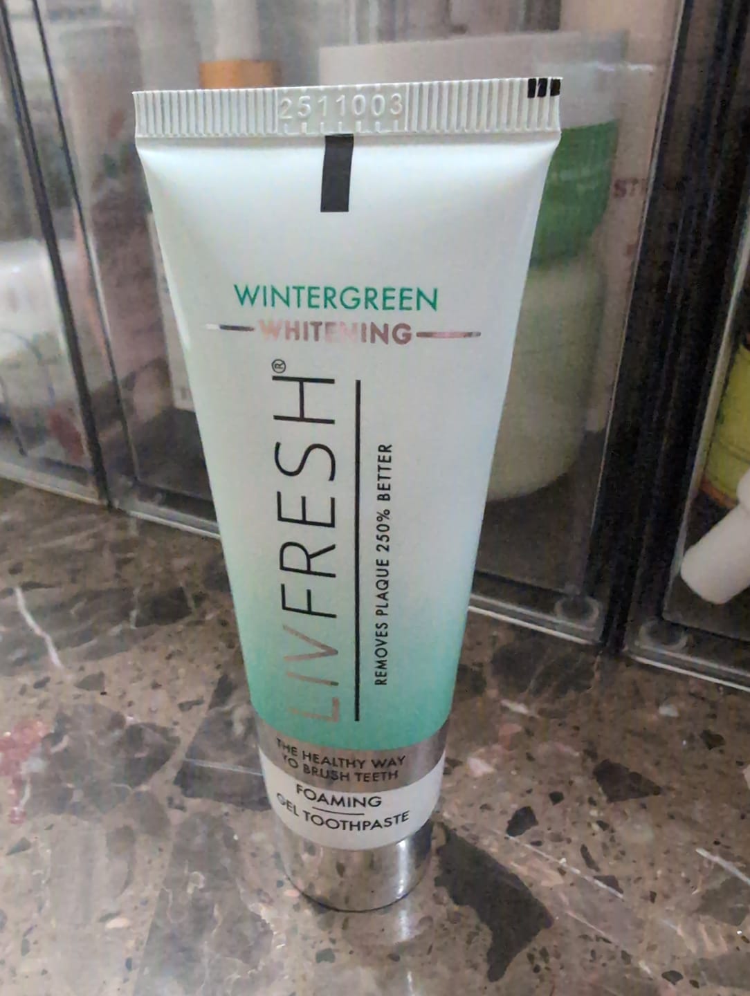 Customer photo review of LivFresh Wintergreen Gel Toothpaste
