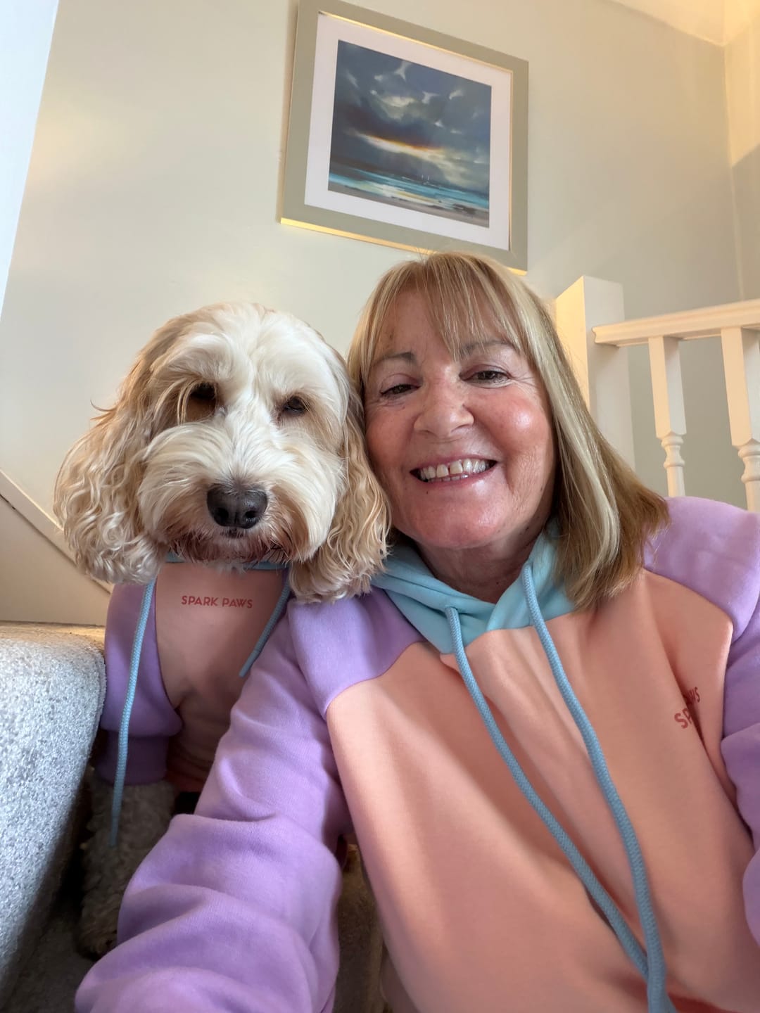 Customer photo review of Cotton Candy Human Hoodie