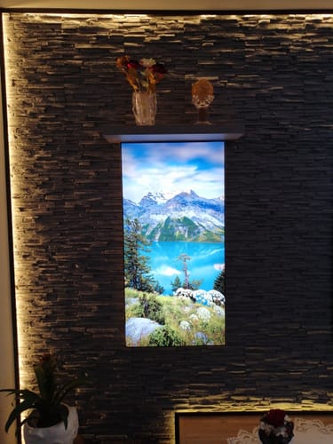 Customer photo review of Canvalight® Leuchtbild | Tropischer Wasserfall | Hochformat