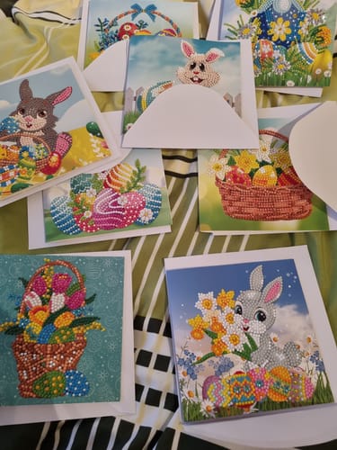 Kundenbewertung mit Foto zu Diamond Painting Mystery Box – Ostern