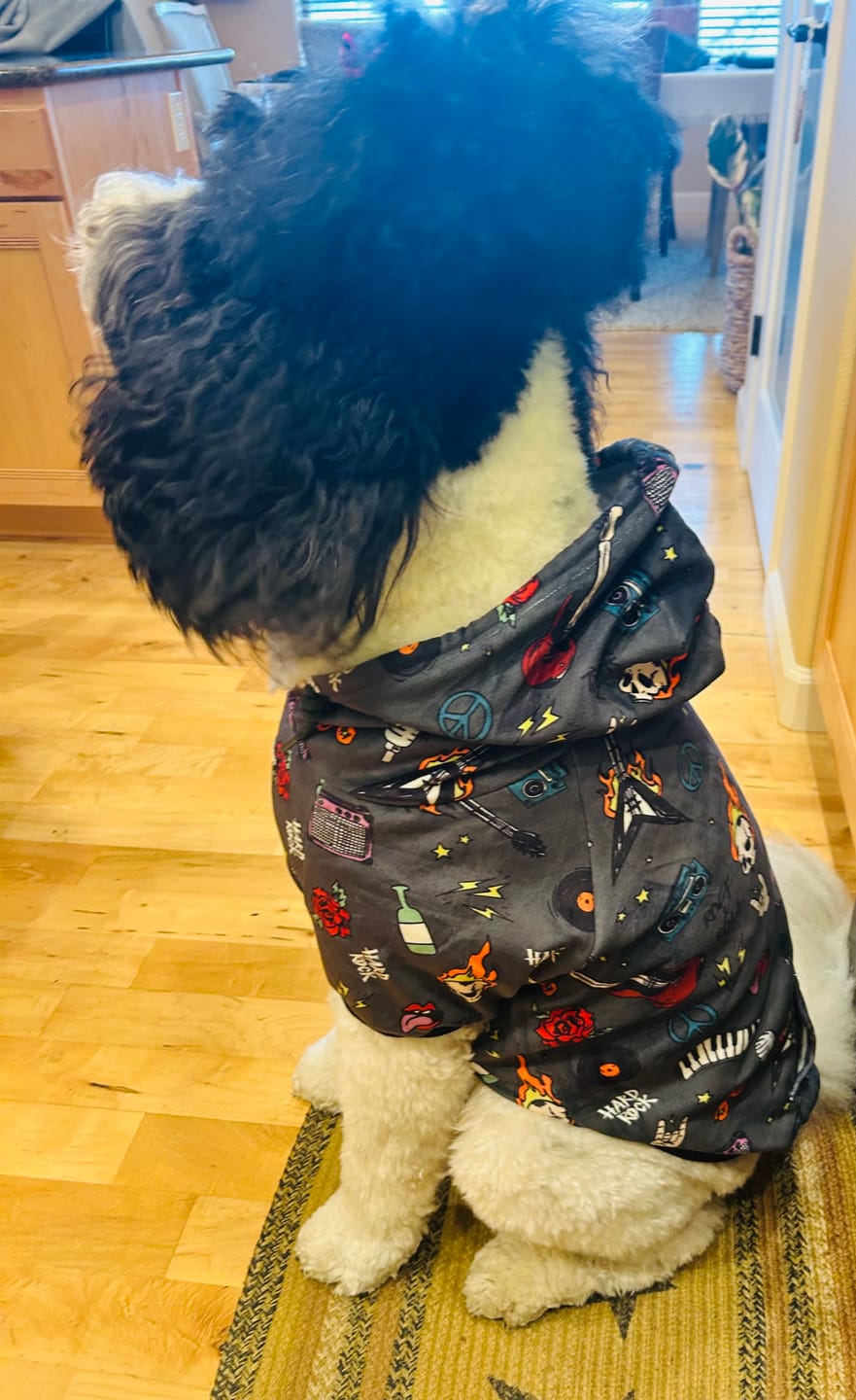 Customer photo review of Dog Hoodie Prints
