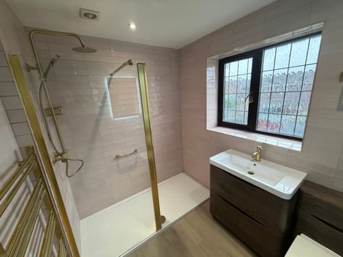 Customer photo review of 1800 x 800 Rectangle Stone Shower Tray