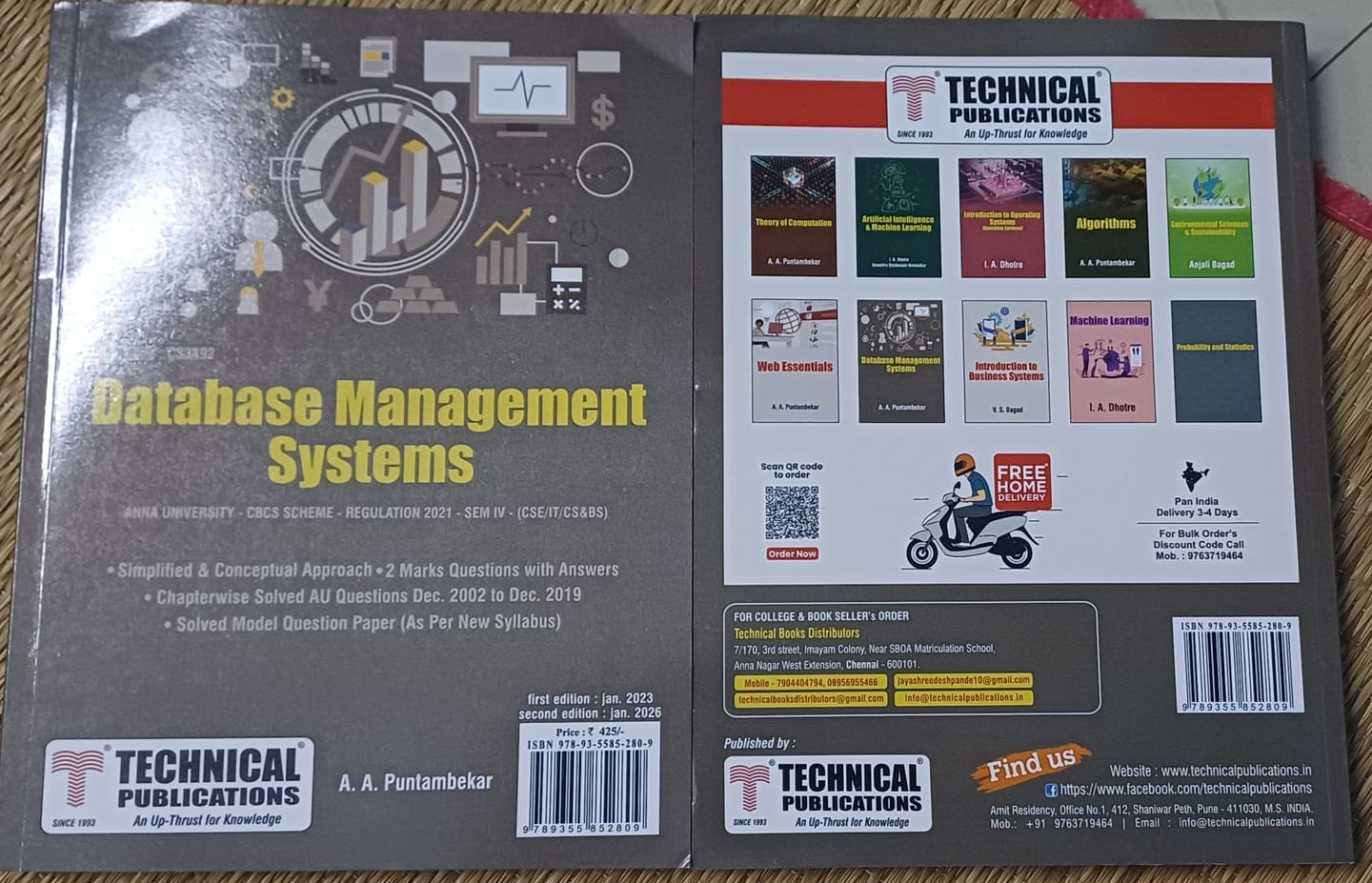 Customer photo review of Database Management Systems for BE Anna University R21CBCS (IV - CSE / IT / CS&BS - CS3492)