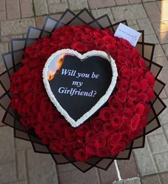 Customer photo review of The Burn Away Glitter Roses Bouquet [New 2026]