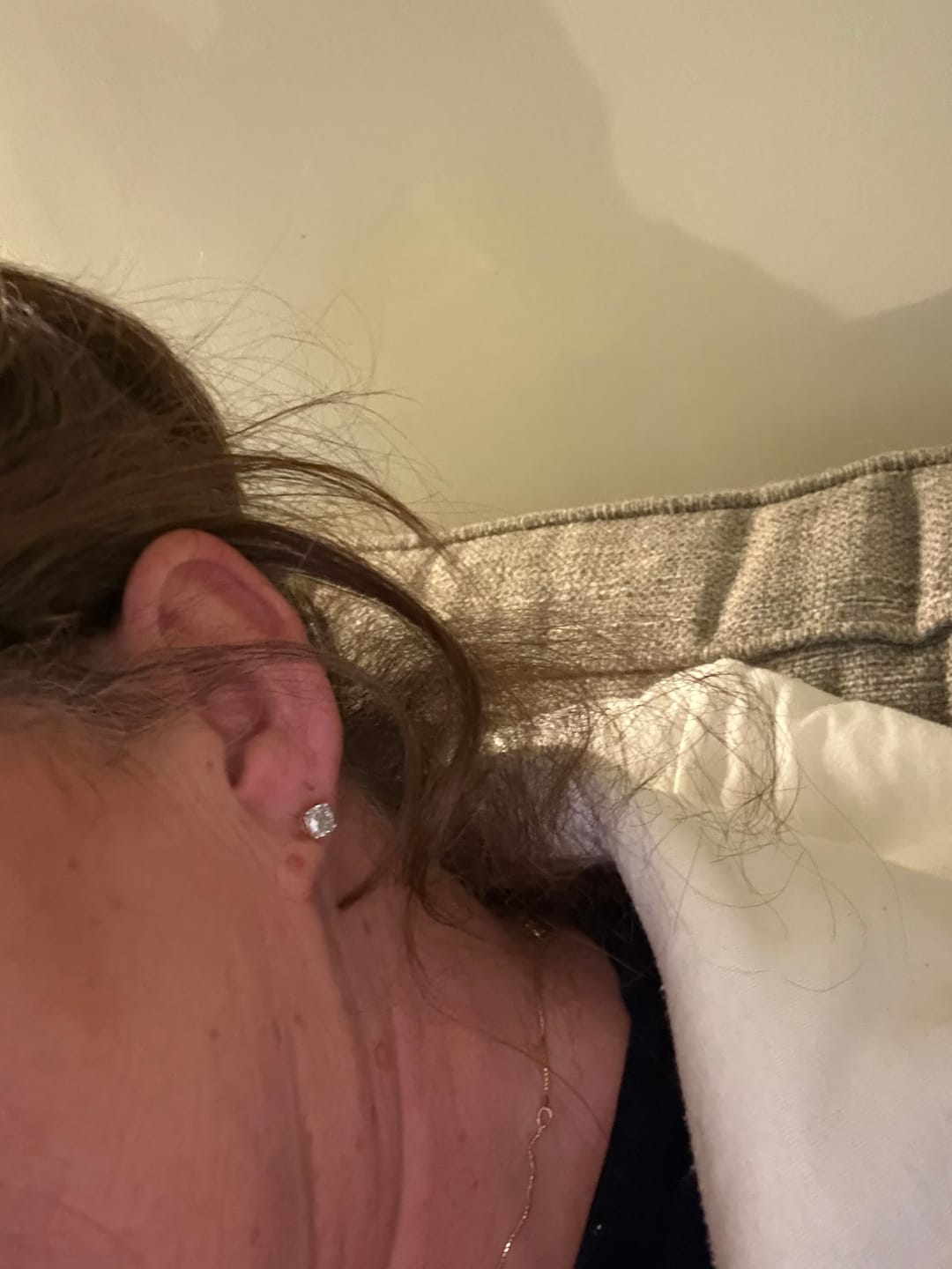 Customer photo review of 9K Gold World's First Lab Grown Diamond Sleep Stud Earrings