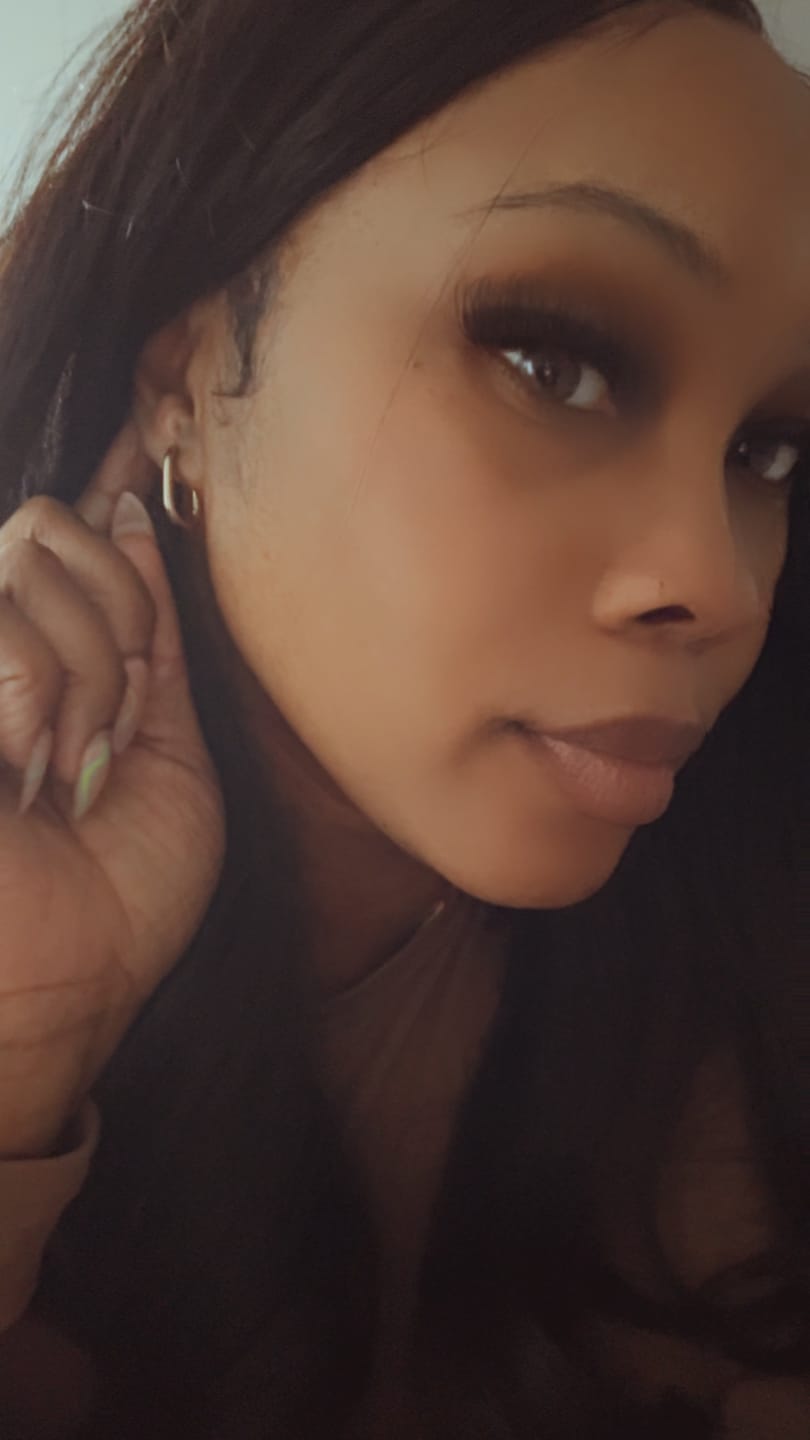 Customer photo review of Paper Clip Hoop Earrings