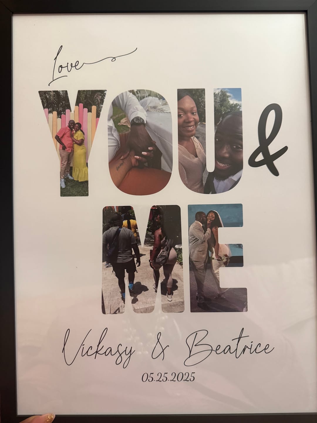 Customer photo review of You & Me - Personalized Poster