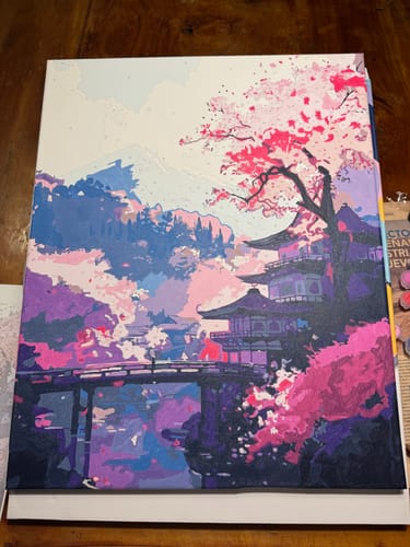 Customer photo review of Monte Fuji (Pintura por Números) 40x50 cm