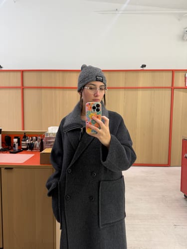 Customer photo review of Sloane Gray Wool Maxi-Coat and Vest Set