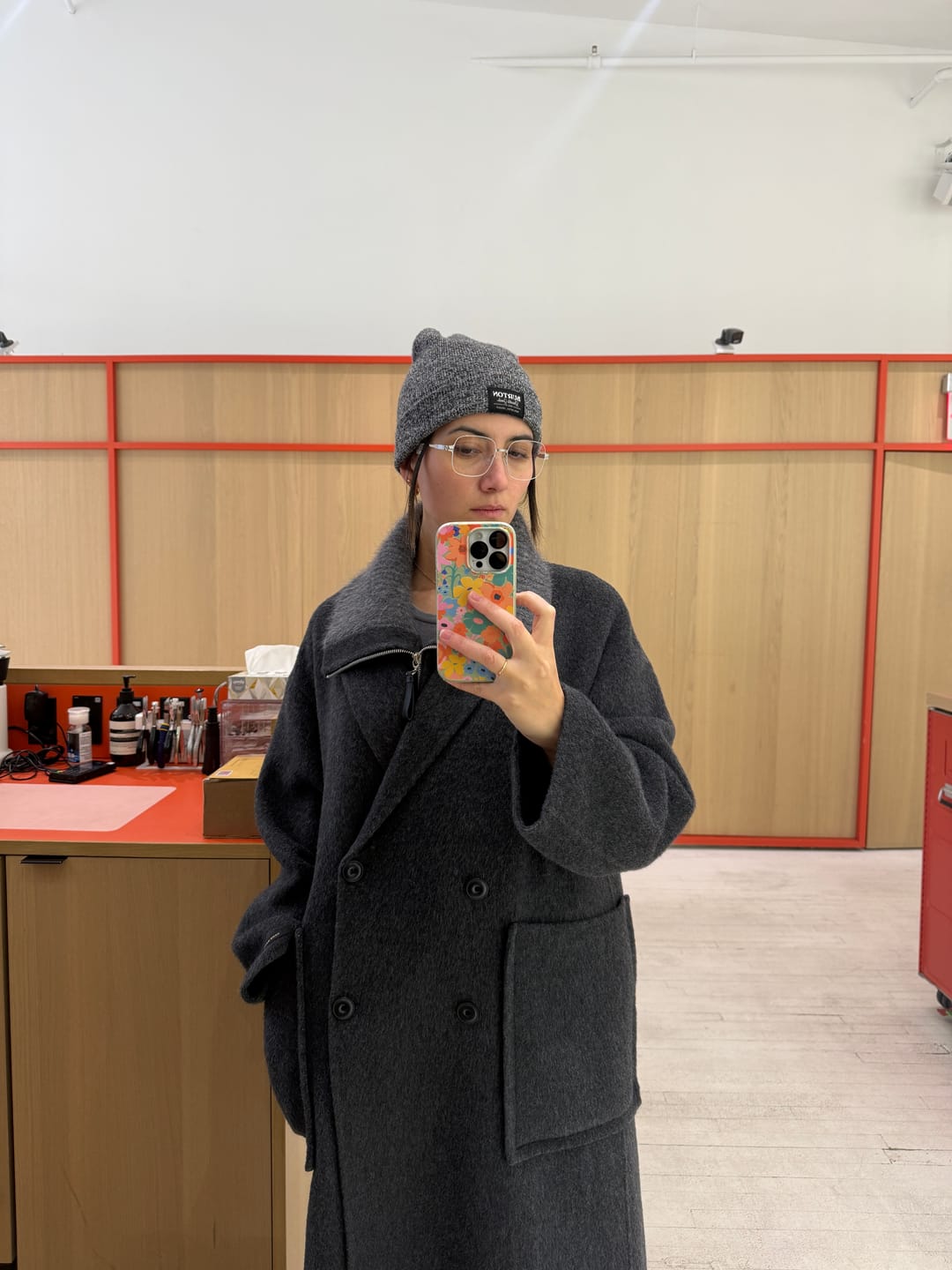 Customer photo review of Sloane Gray Wool Maxi-Coat and Vest Set