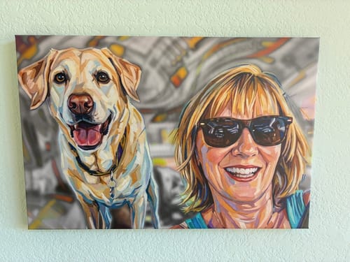 Customer photo review of Custom Pet Portrait - Abstract Style