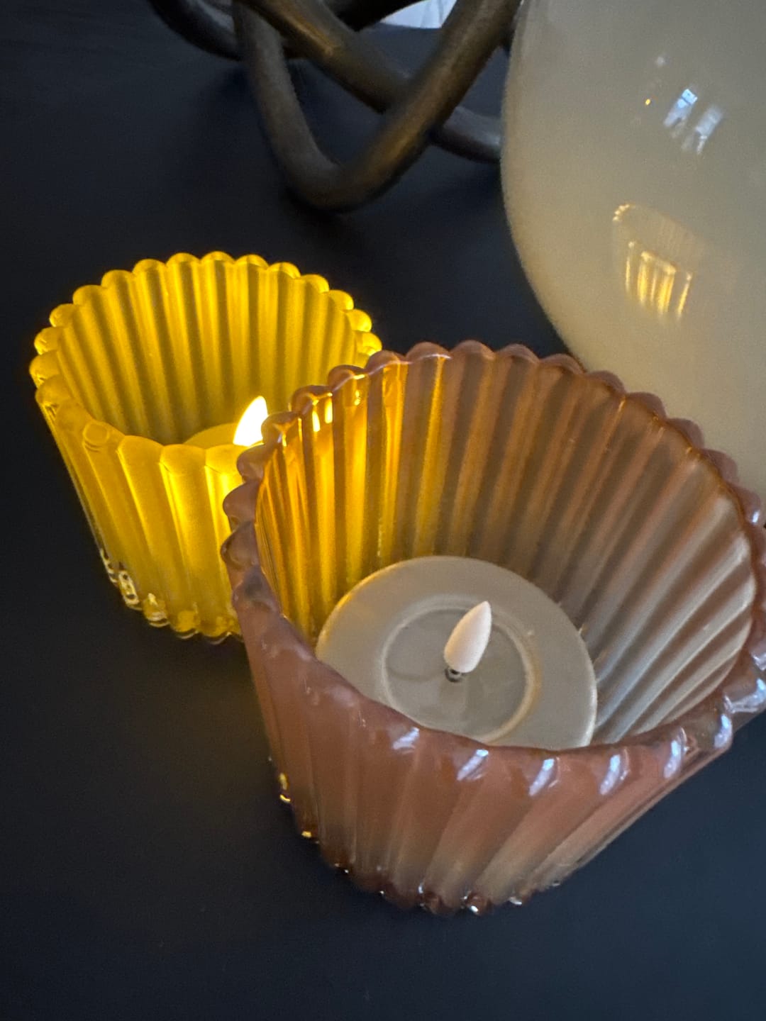 Customer photo review of LED Fyrfadslys 2 stk. Sand