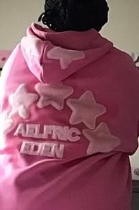 Customer photo review of Aelfric Eden Oversized Colorful Eden Star Pullover Hoodie