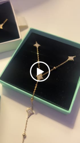 Customer video review of Everlasting Carreau Kette 14K Vergoldet