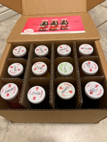 Customer photo review of Pure Organic Juices - Variety Sample Pack ( 12 Pack )