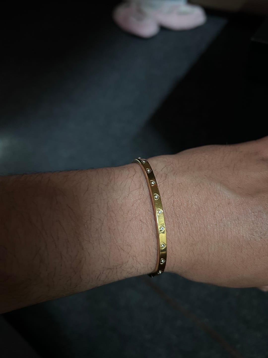 Customer photo review of Crystal Bangle Bracelet