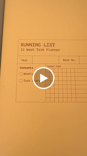 Customer video review of Running List Weekly Planner