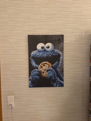 Customer photo review of Leinwandbild Keksmonster Hochformat