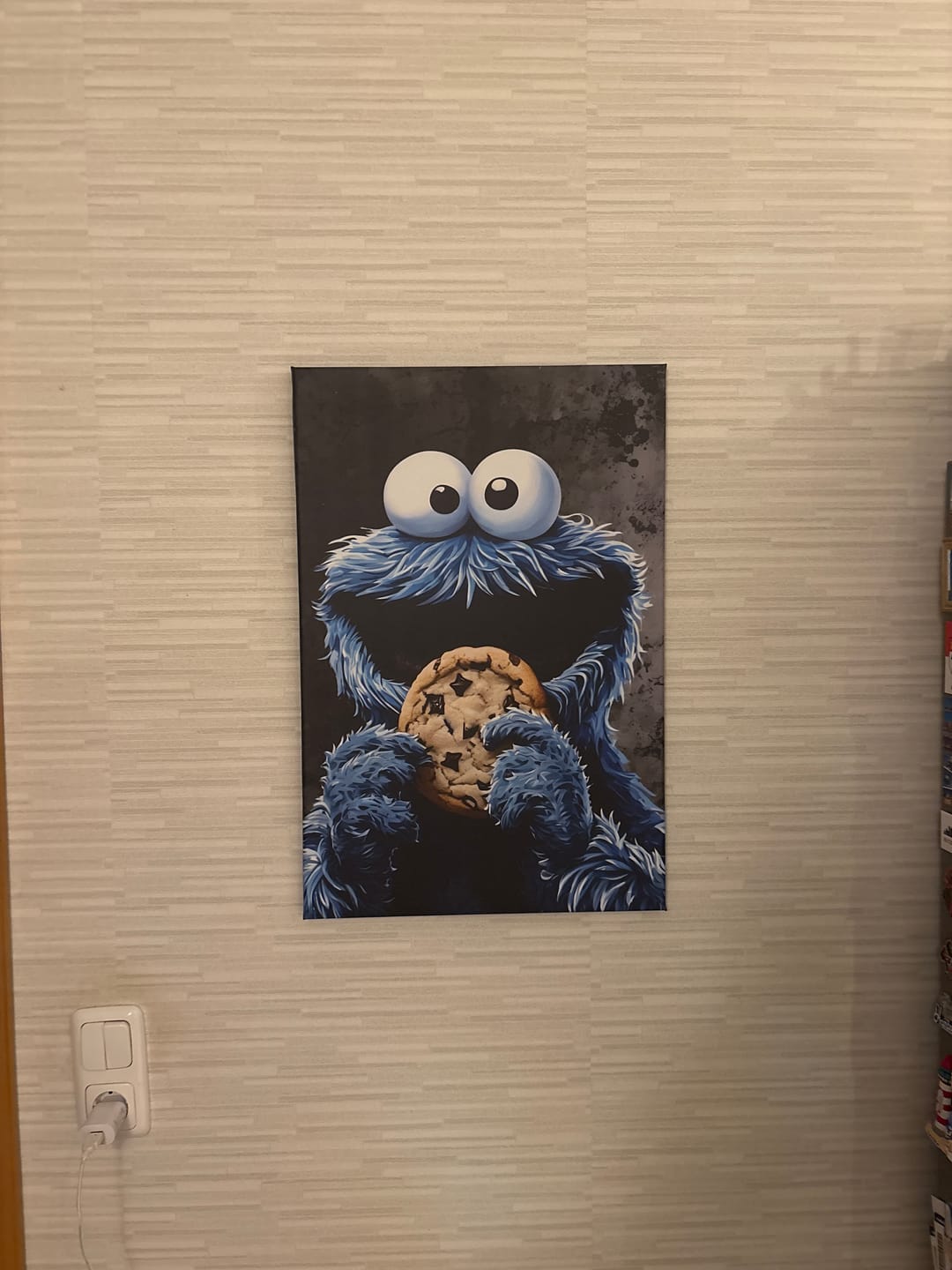 Customer photo review of Leinwandbild Keksmonster Hochformat