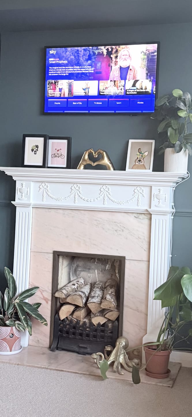 Customer photo review of Antiqued Gold Heart Hands